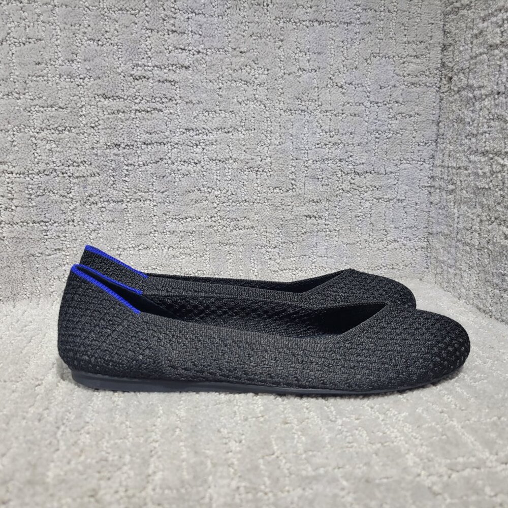 Rothy's The Flat Black Honeycomb Slip On Ballet Shoes Women's Size 8.5, 10 - Picture 4 of 6